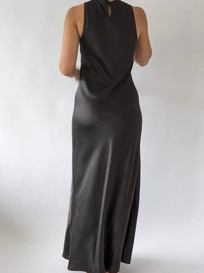 Incredible Vintage DKNY Slate Silk Charmeuse Dress