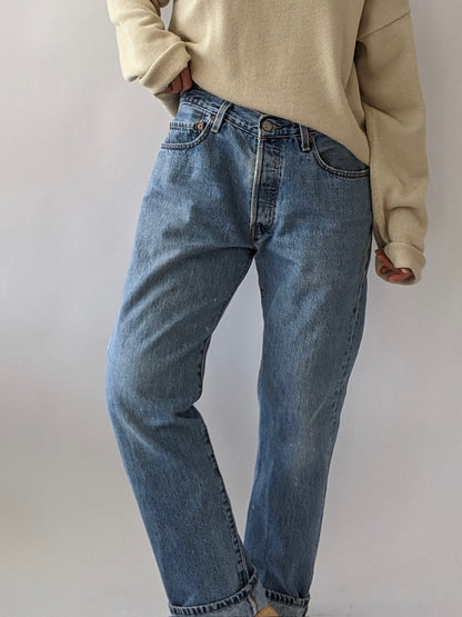 Vintage Faded Levi's 501 Buttonfly Denim
