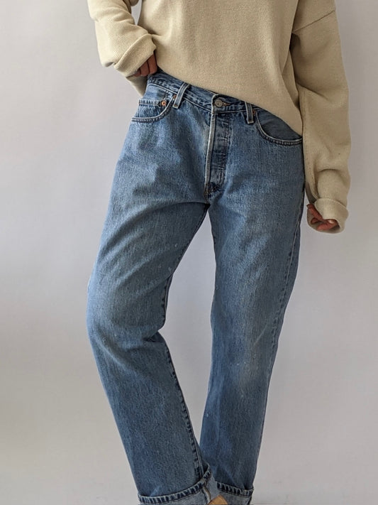 Vintage Faded Levi's 501 Buttonfly Denim