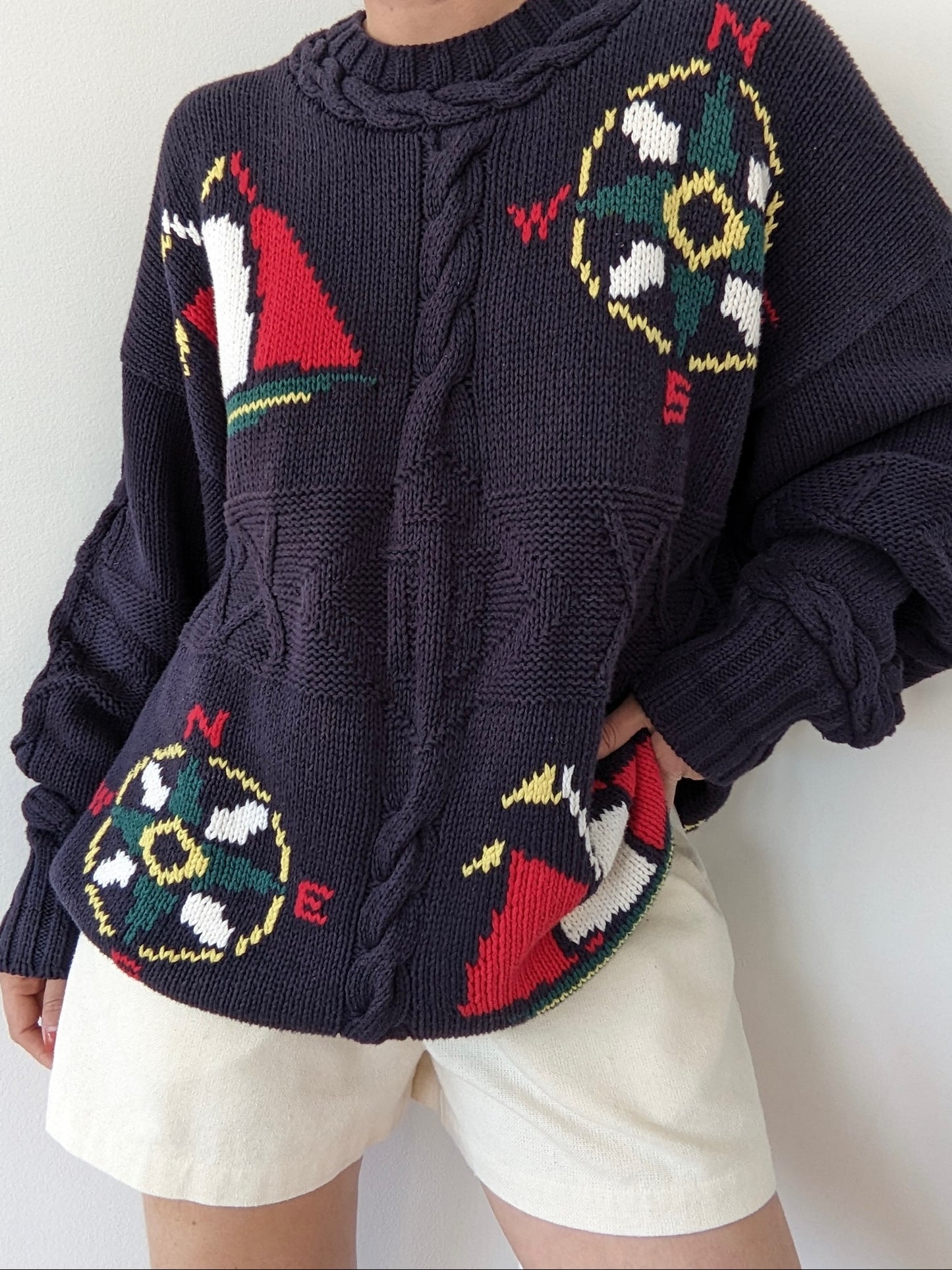 Vintage Guess Nautical Cotton Sweater