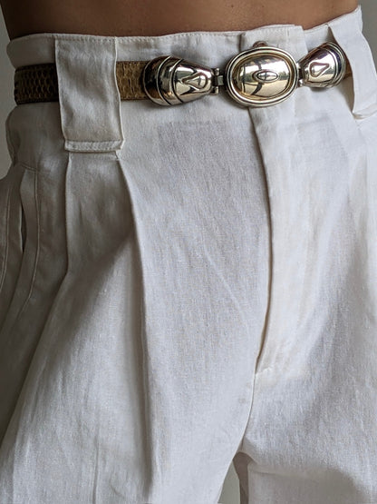 Vintage Butter Genuine Snakeskin Belt