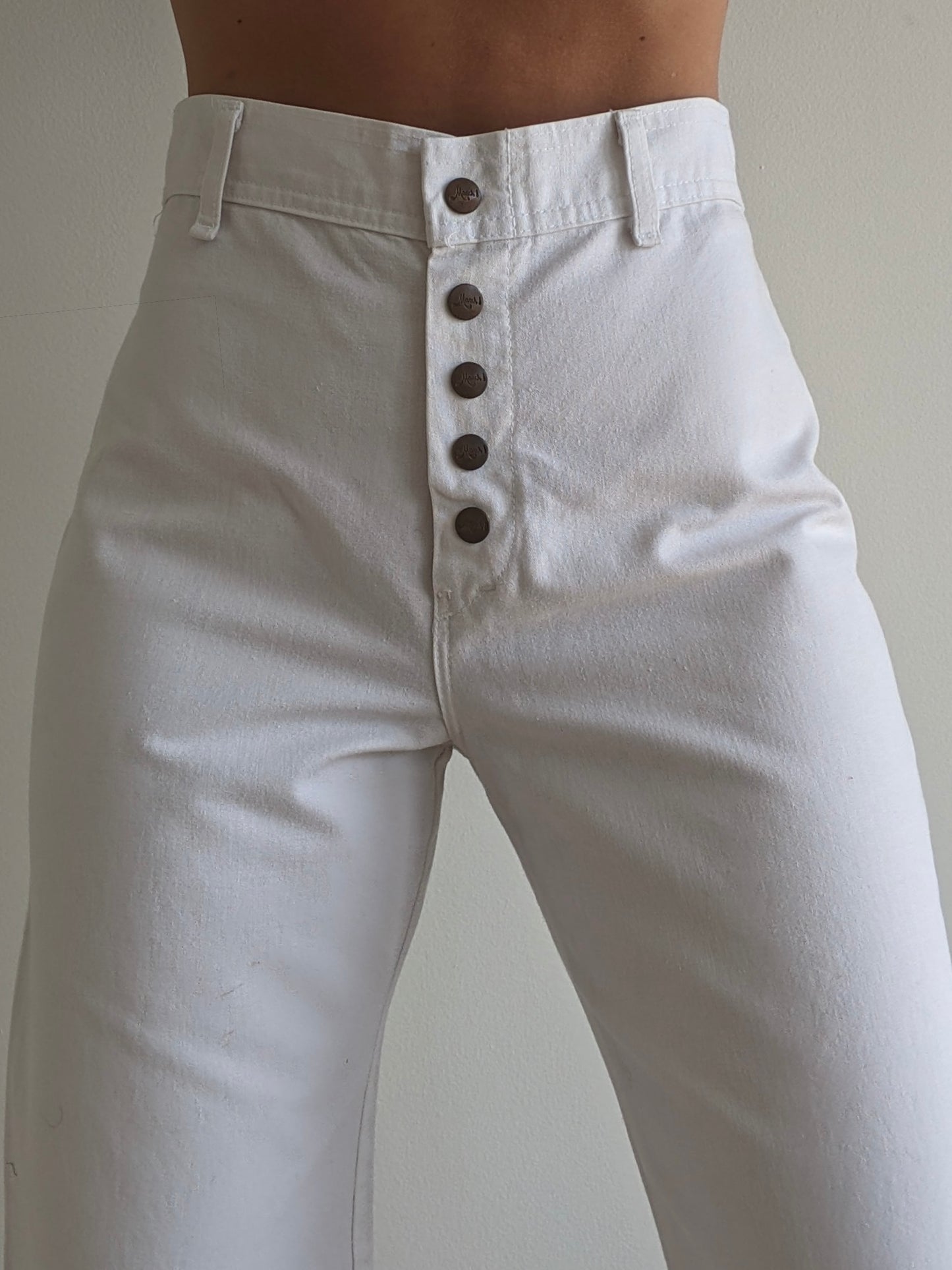 Incredible Vintage Ivory Sailor Pants