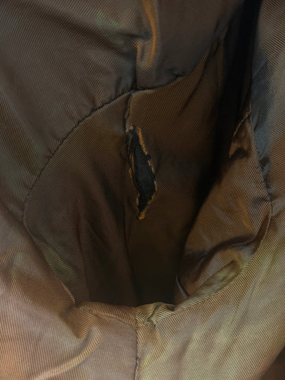 Vintage Espresso Pebbled Leather Bomber Jacket