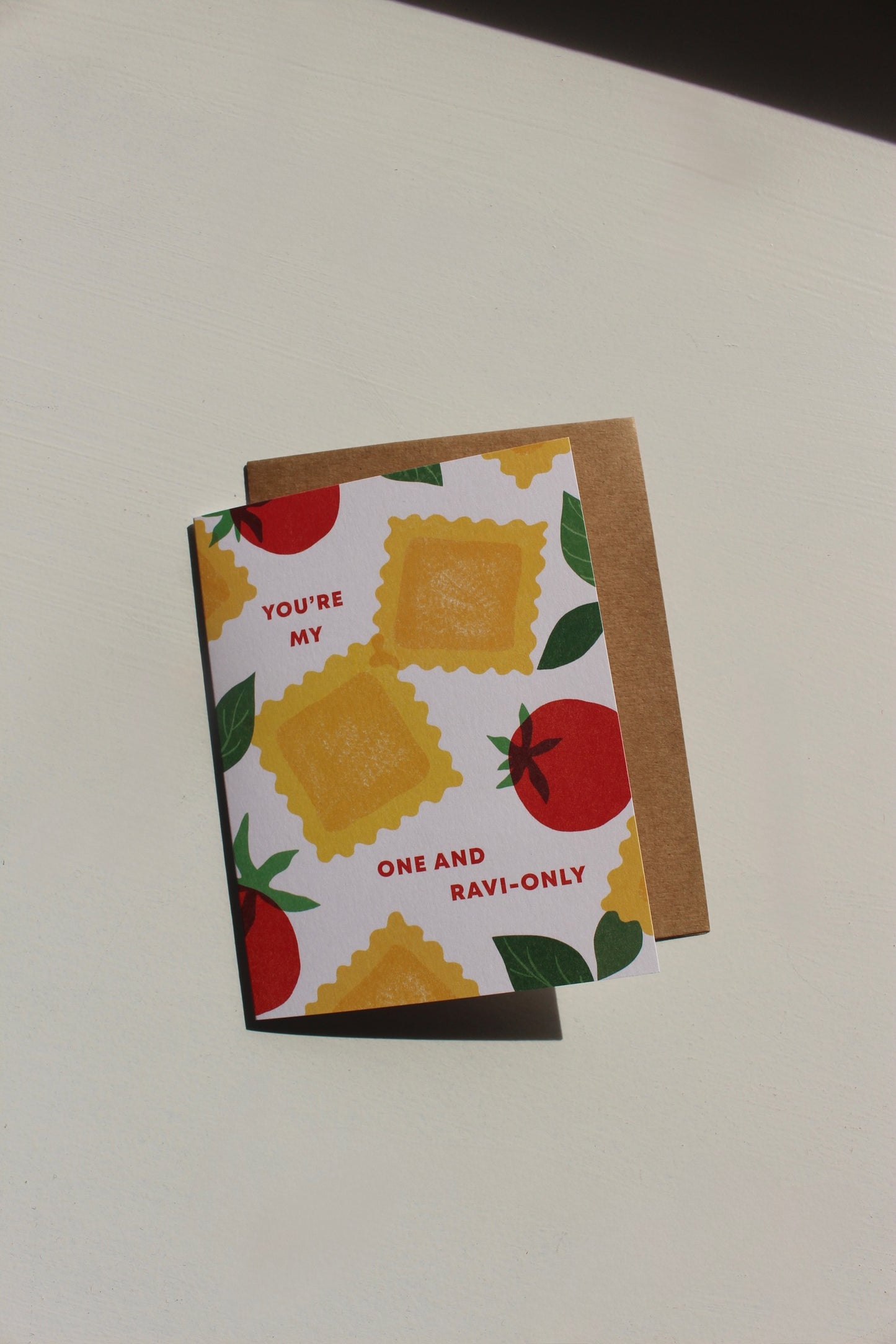 One and Ravi-Only Pasta Lovers Card