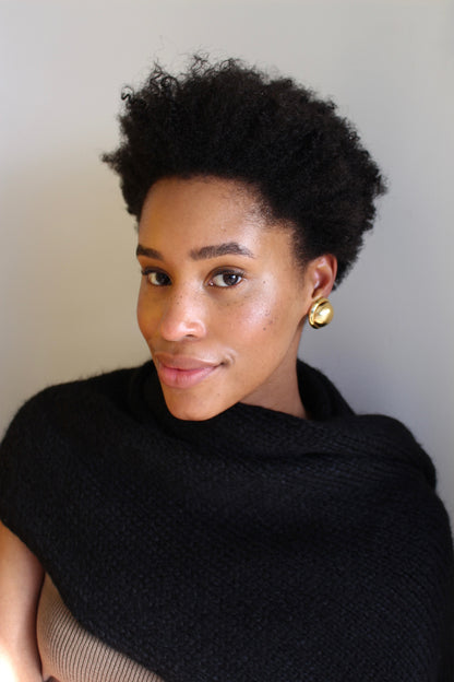 Vintage Gold Framed Dome Earrings