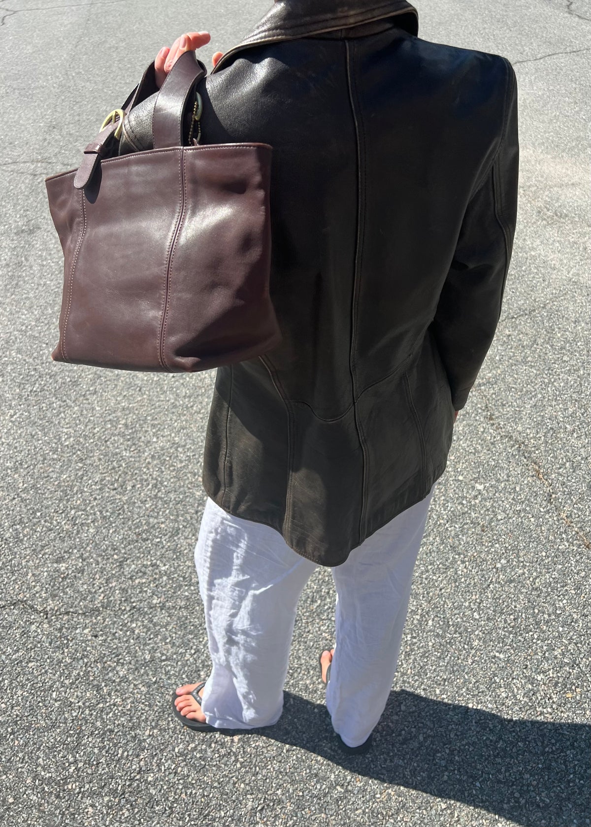Vintage Faded Tobacco Leather Jacket
