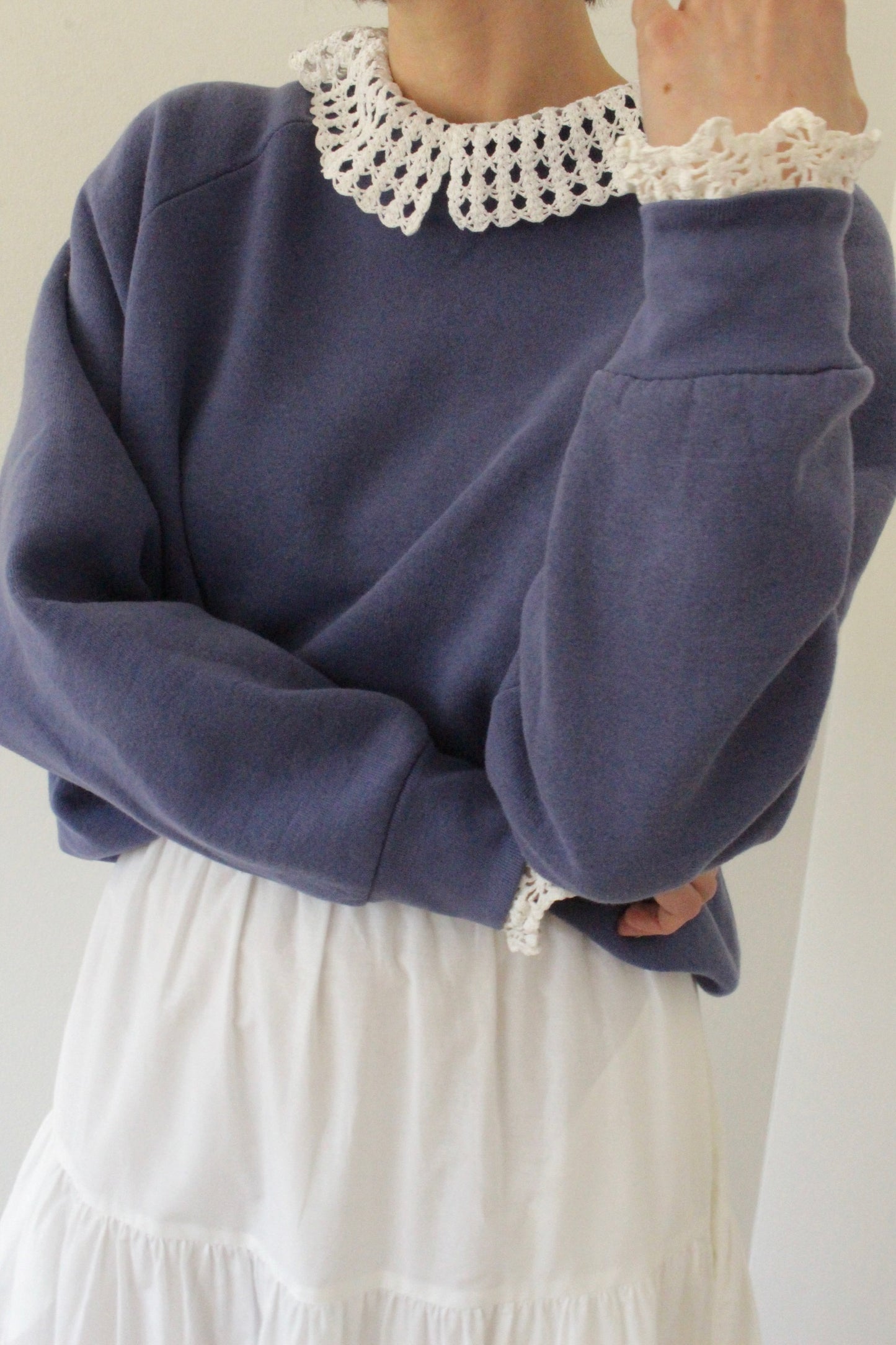 Reworked Vintage Collared Crewneck