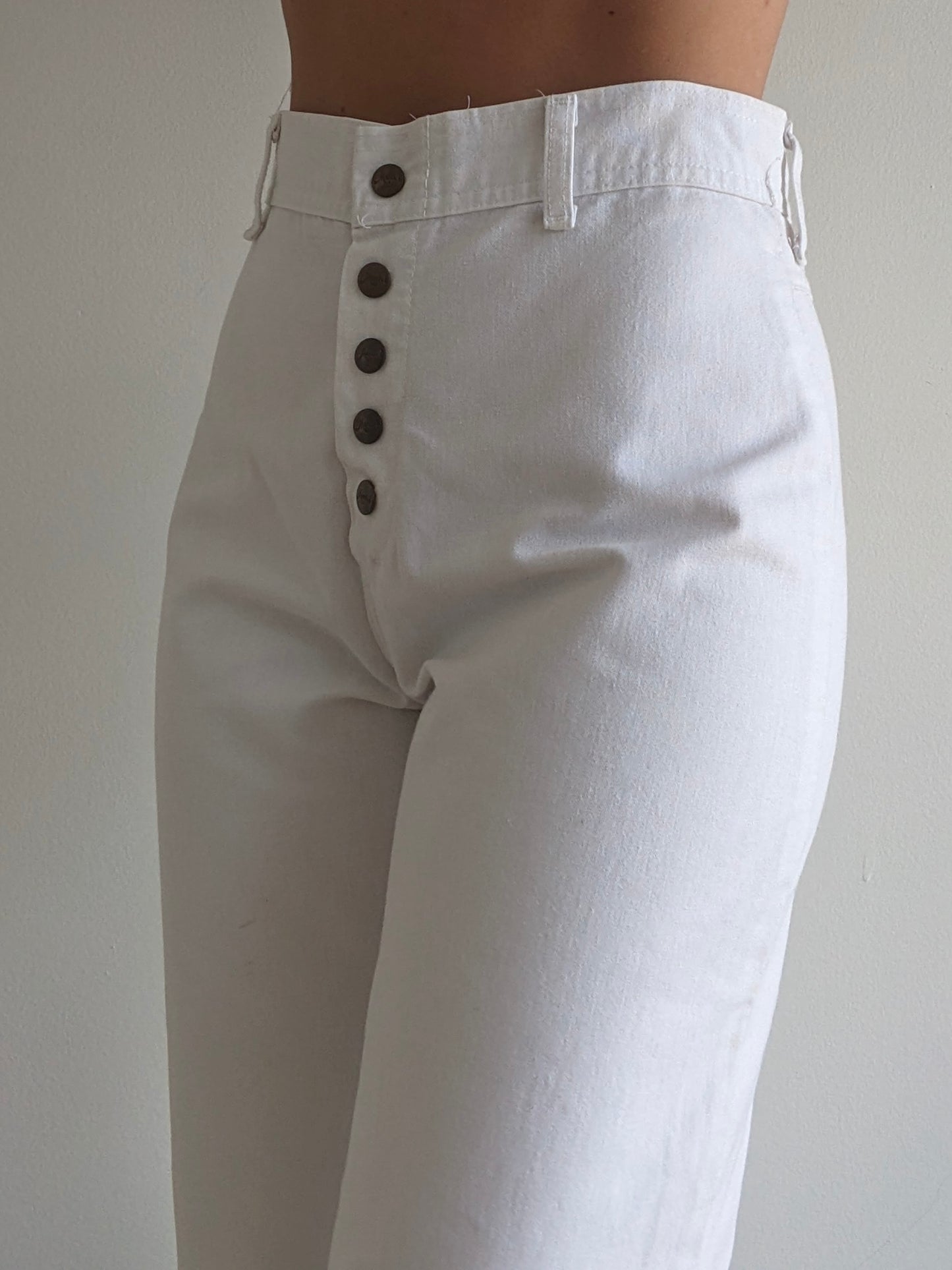 Incredible Vintage Ivory Sailor Pants
