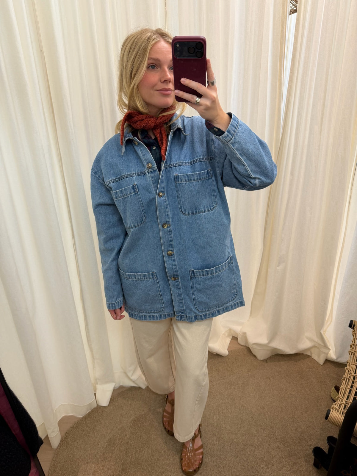 Vintage Denim Chore Jacket