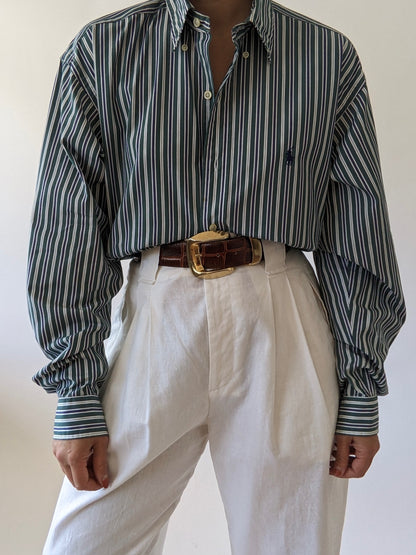 90s Ralph Lauren Topiary Striped Shirt