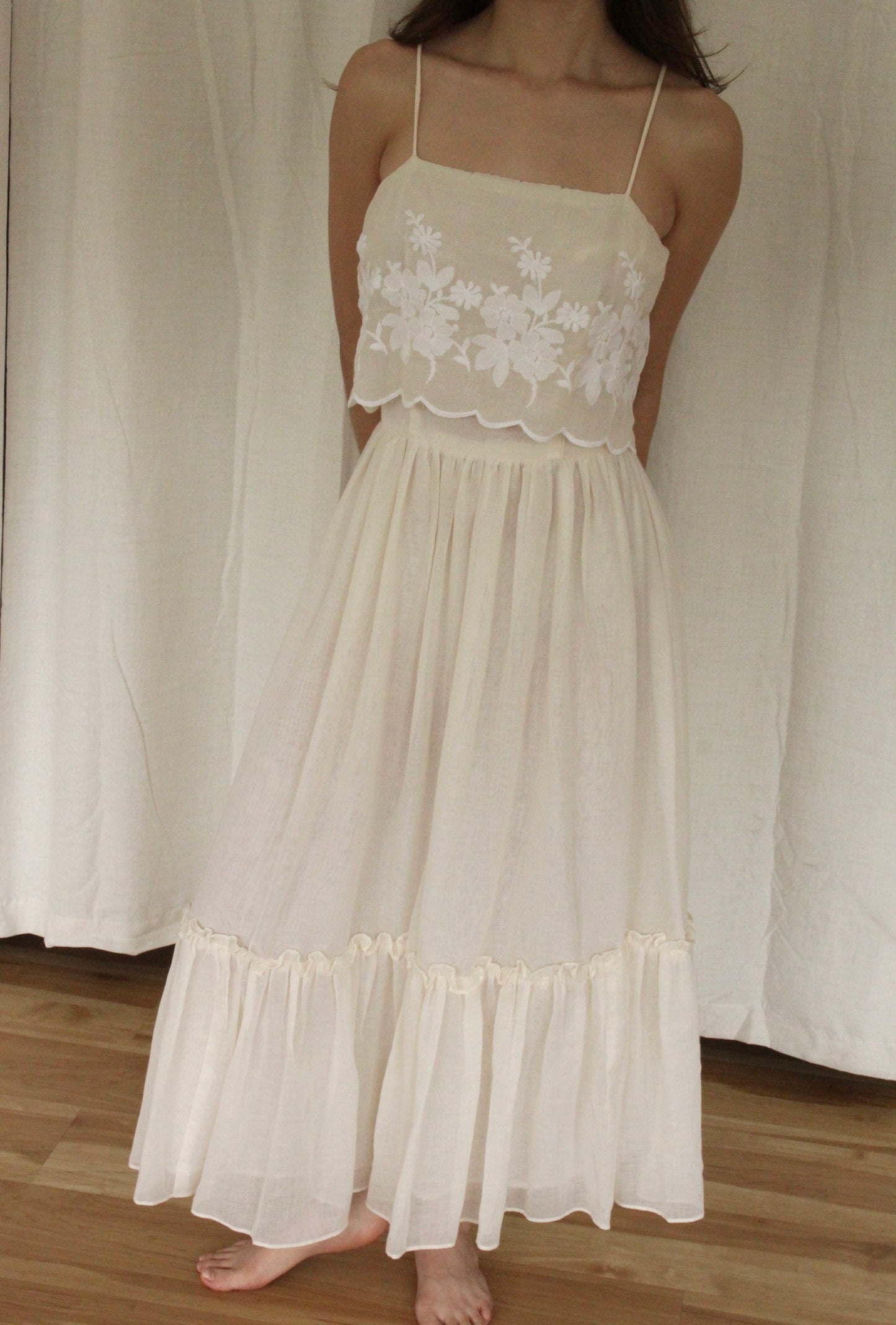 Dreamy Vintage Embroidered Summer Dress