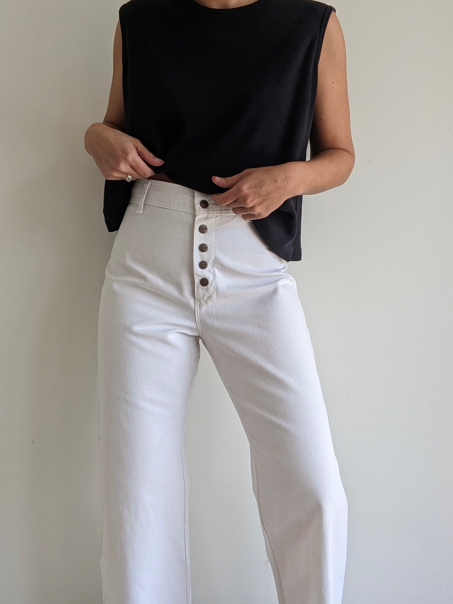 Incredible Vintage Ivory Sailor Pants