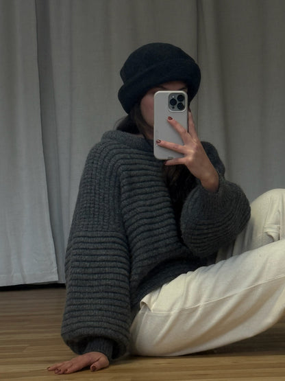 Vintage Italian Smoke Woven Wool Hat