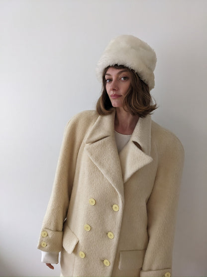 Vintage Snow Faux Fur Hat