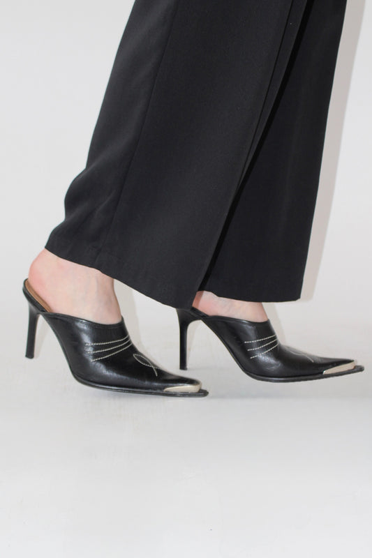 Incredible Vintage Western Stiletto Mules