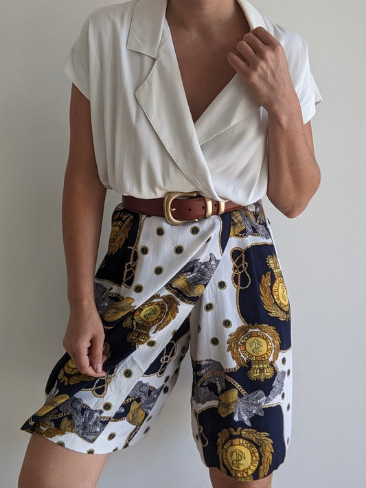 Vintage Nautical Print Romper