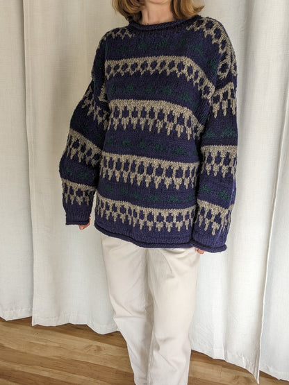 Favorite Vintage Hand Made Chunky Wool Sweater