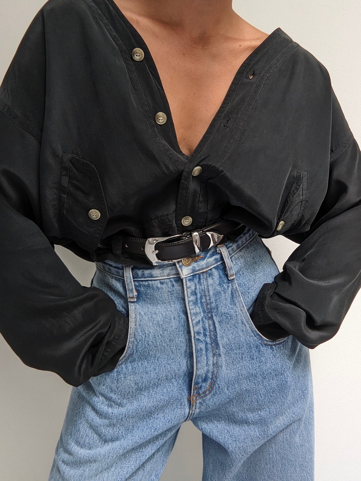 Vintage Caviar Silk Jacket