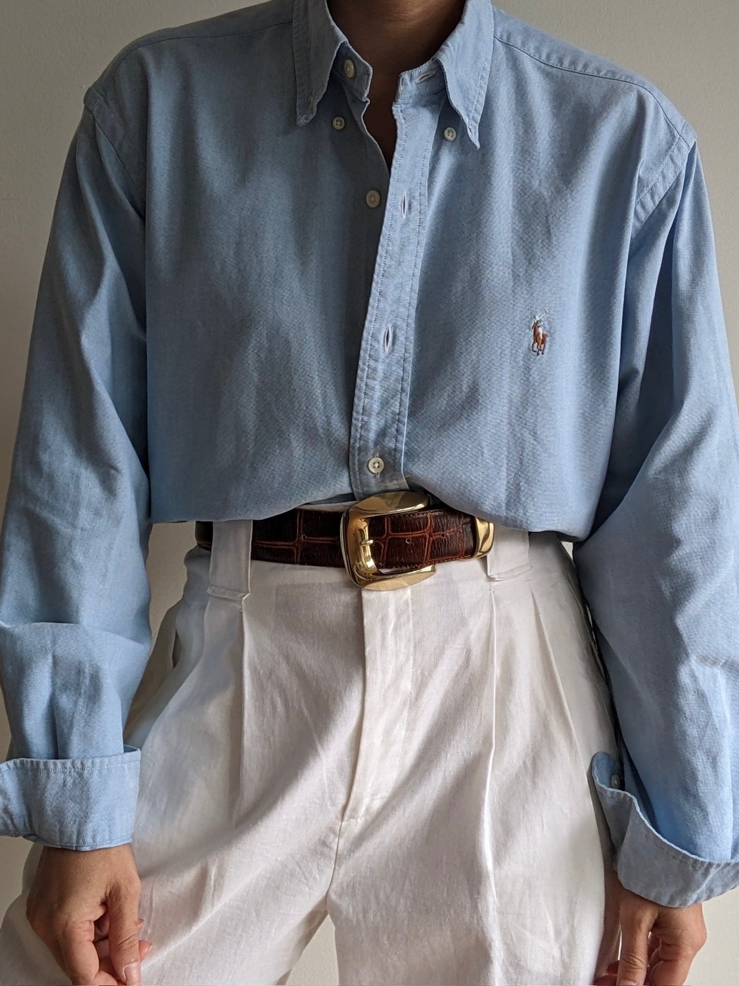 Vintage Ralph Lauren Blue Cotton Shirt