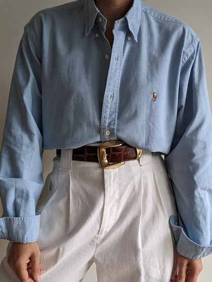 Vintage Ralph Lauren Blue Cotton Shirt