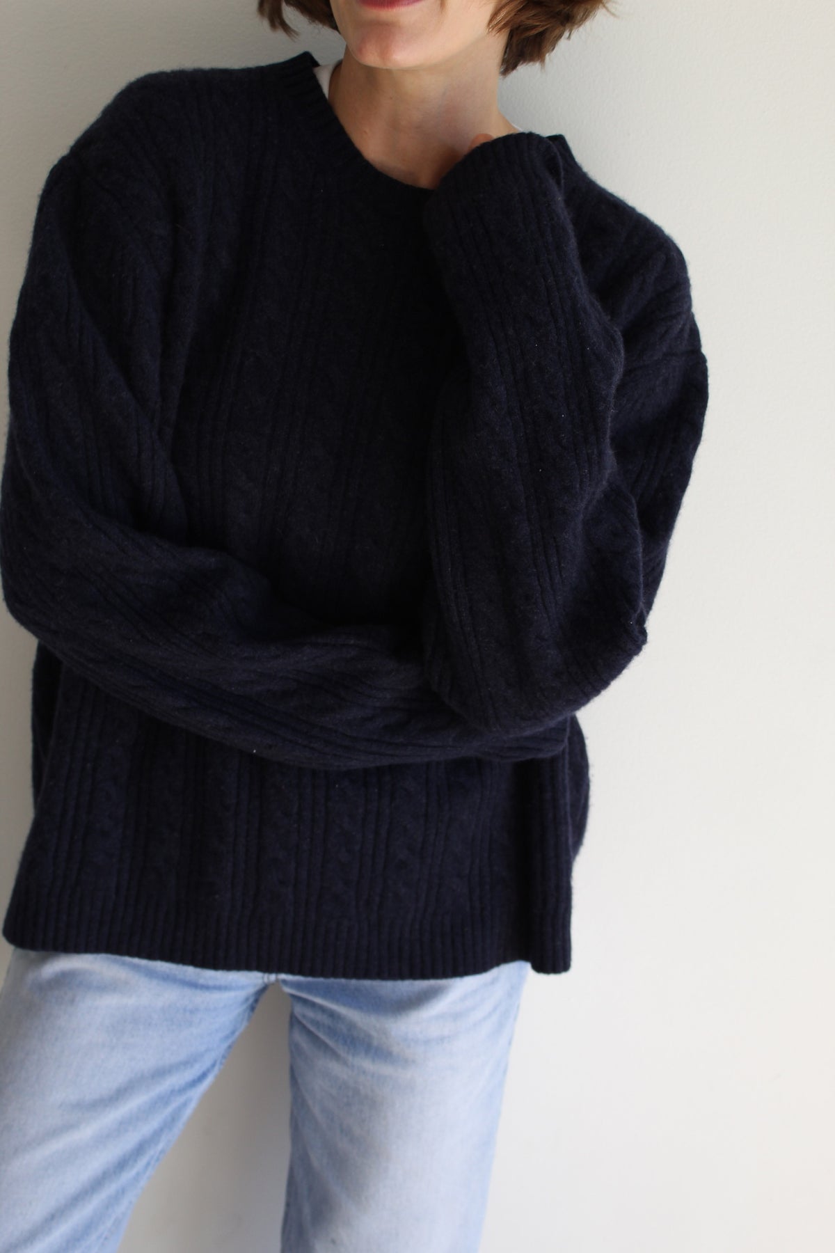 Vintage Wool & Cashmere Cable Knit Sweater