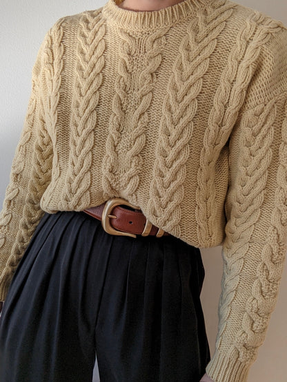Vintage Buttercream Wool Sweater
