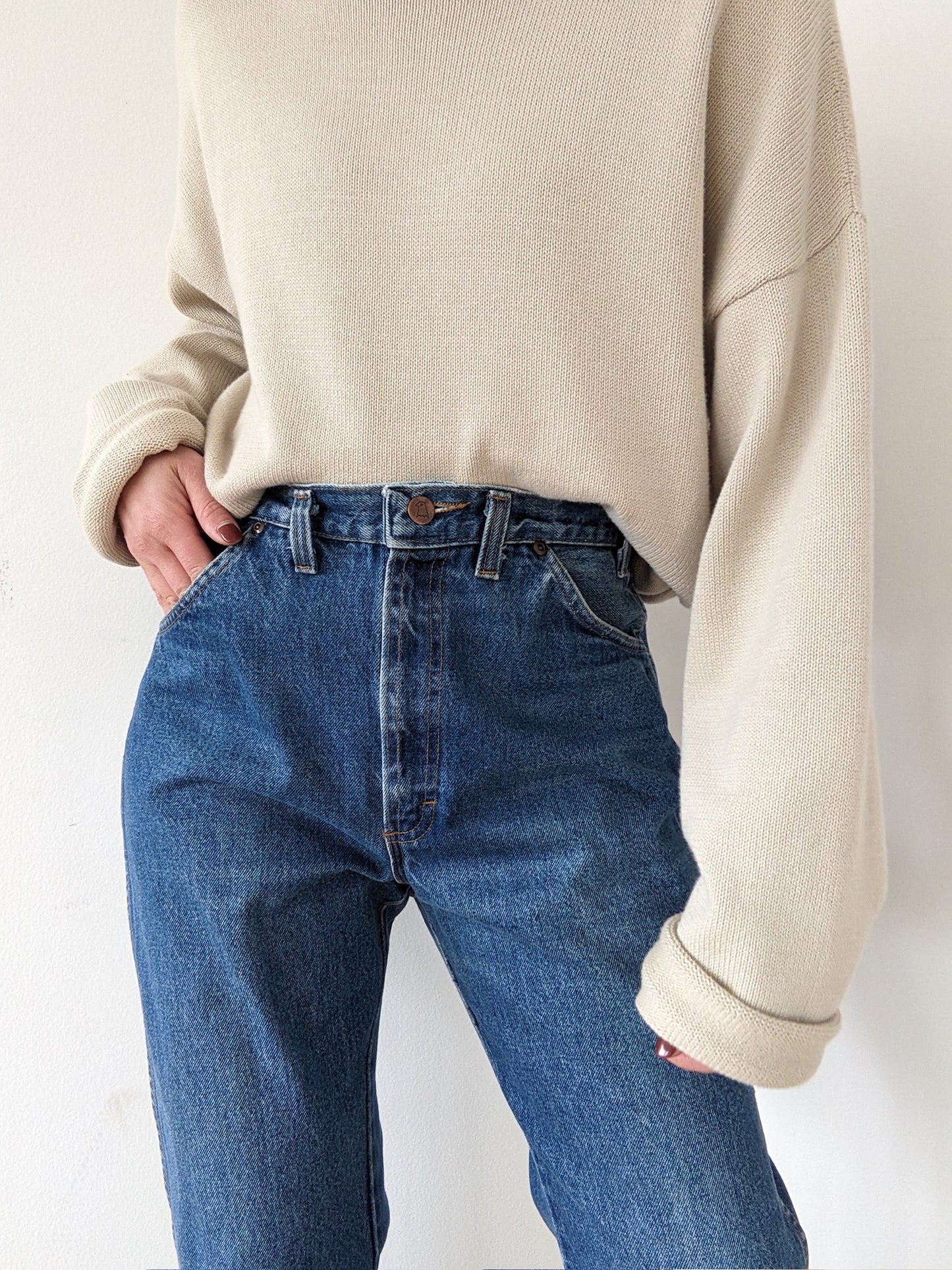 Vintage High Rise Dark Wash Denim
