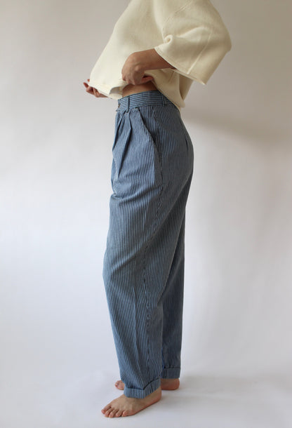Vintage Sky Striped Trousers