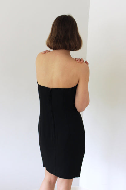 90s Caviar Strapless Mini Dress