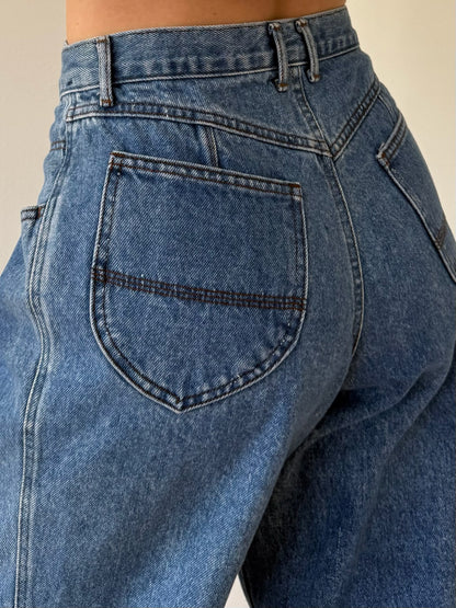 Rare Vintage Calvin Klein Layered & Pleated Denim