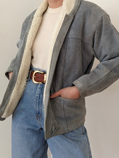 Vintage Wilsons Sky Suede & Sherpa Toggle Jacket