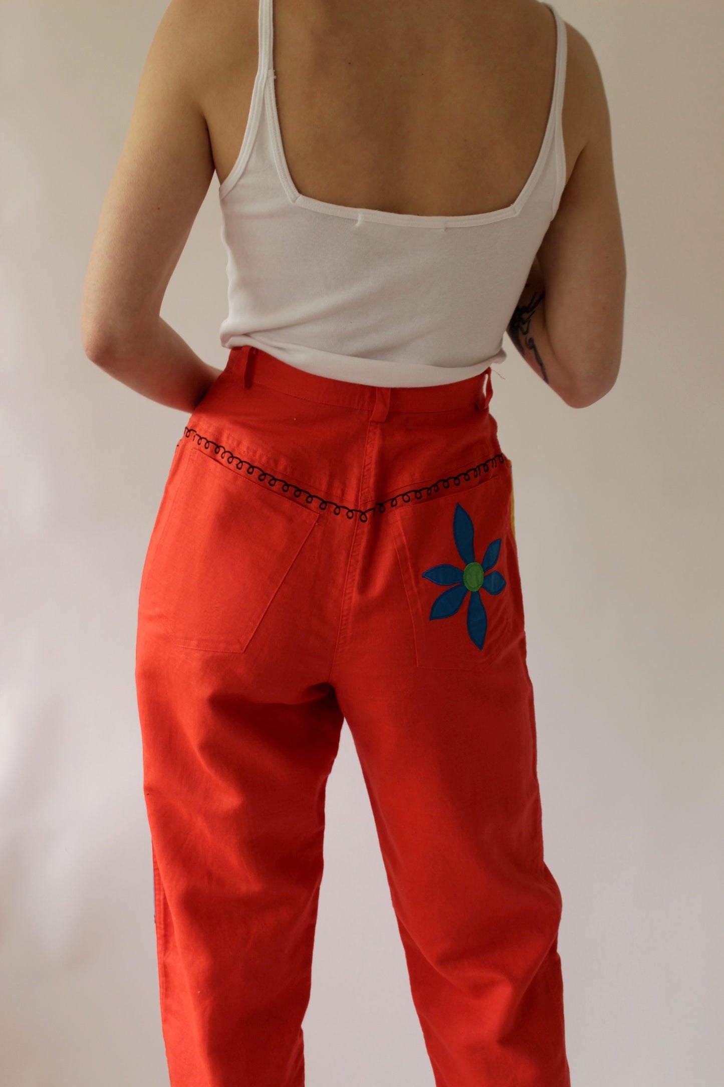 Absolute Favorite Vintage Colorful Appliqué Pants