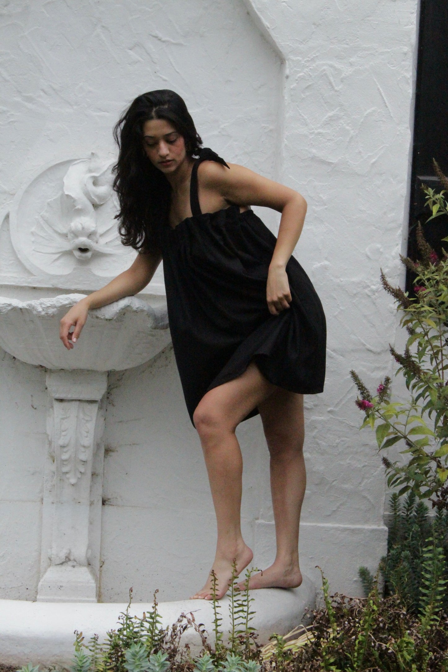 Toni Woven Silk Baby Doll Dress