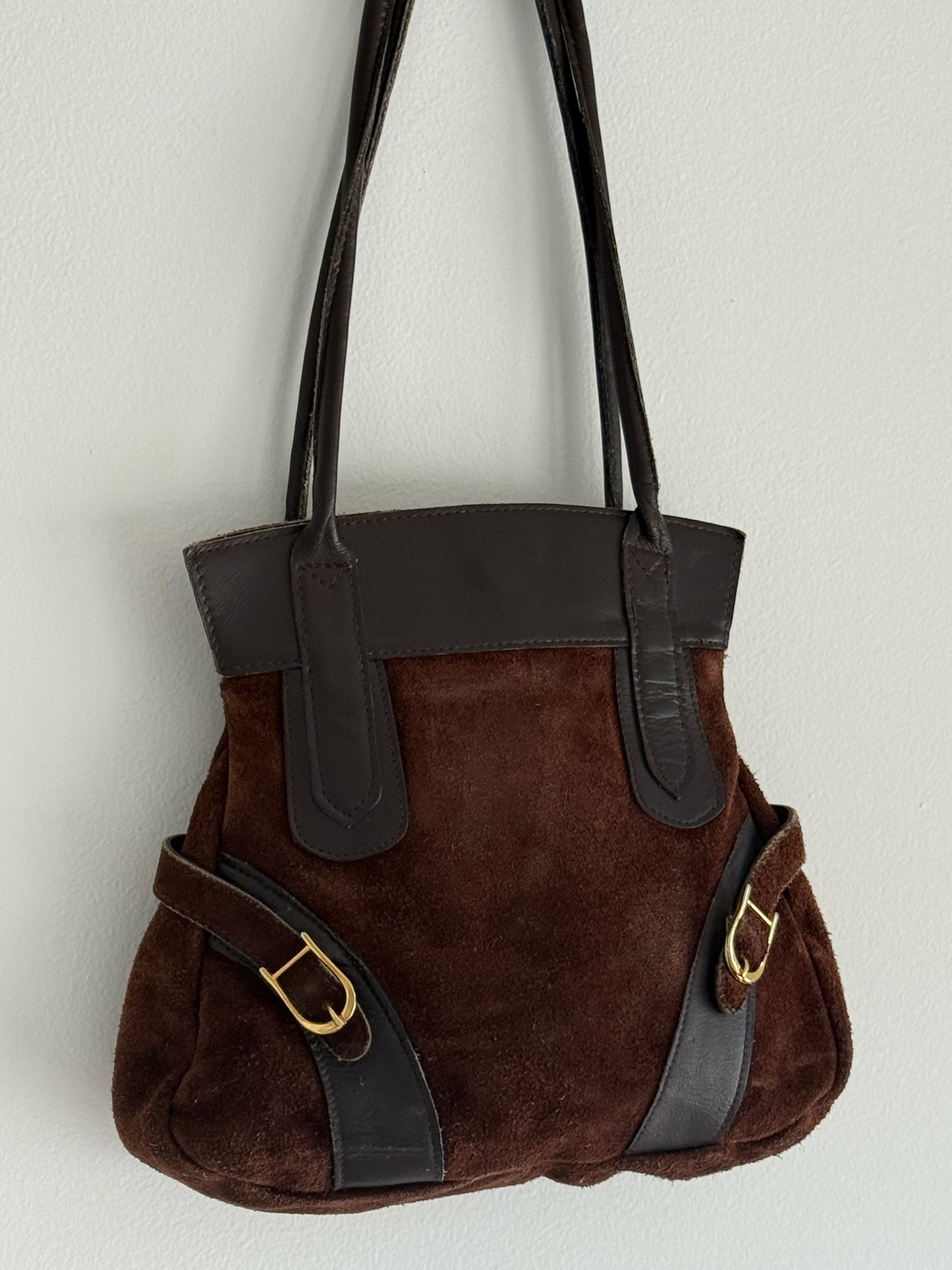 Vintage Cocoa Suede Purse