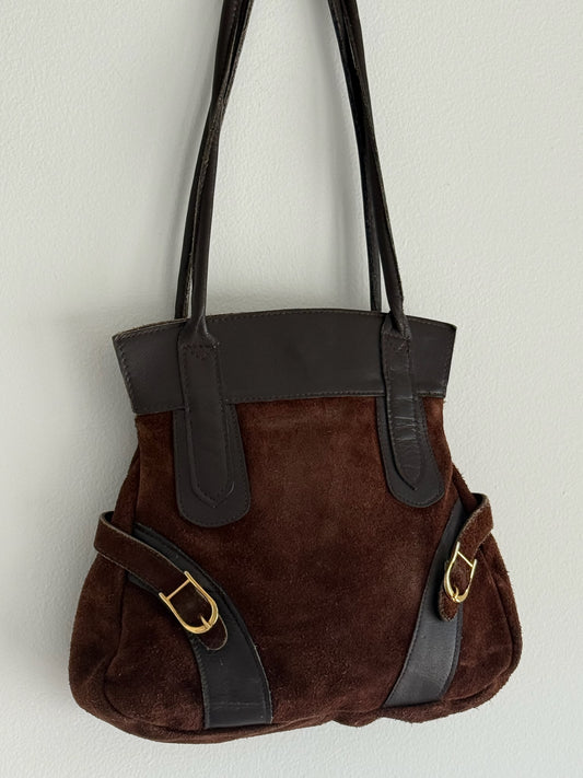 Vintage Cocoa Suede Purse