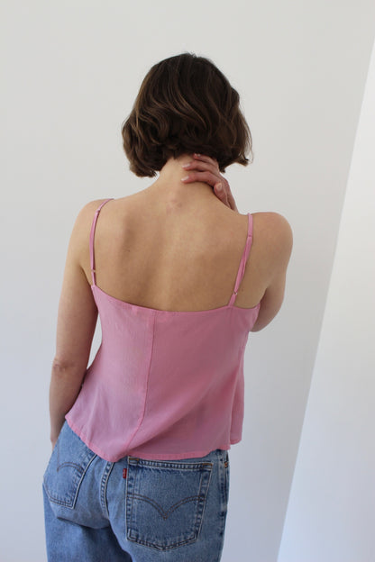 Blush Silk Slip Tank