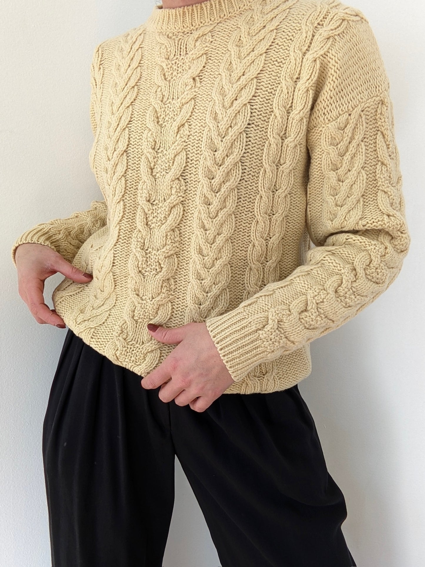 Vintage Buttercream Wool Sweater