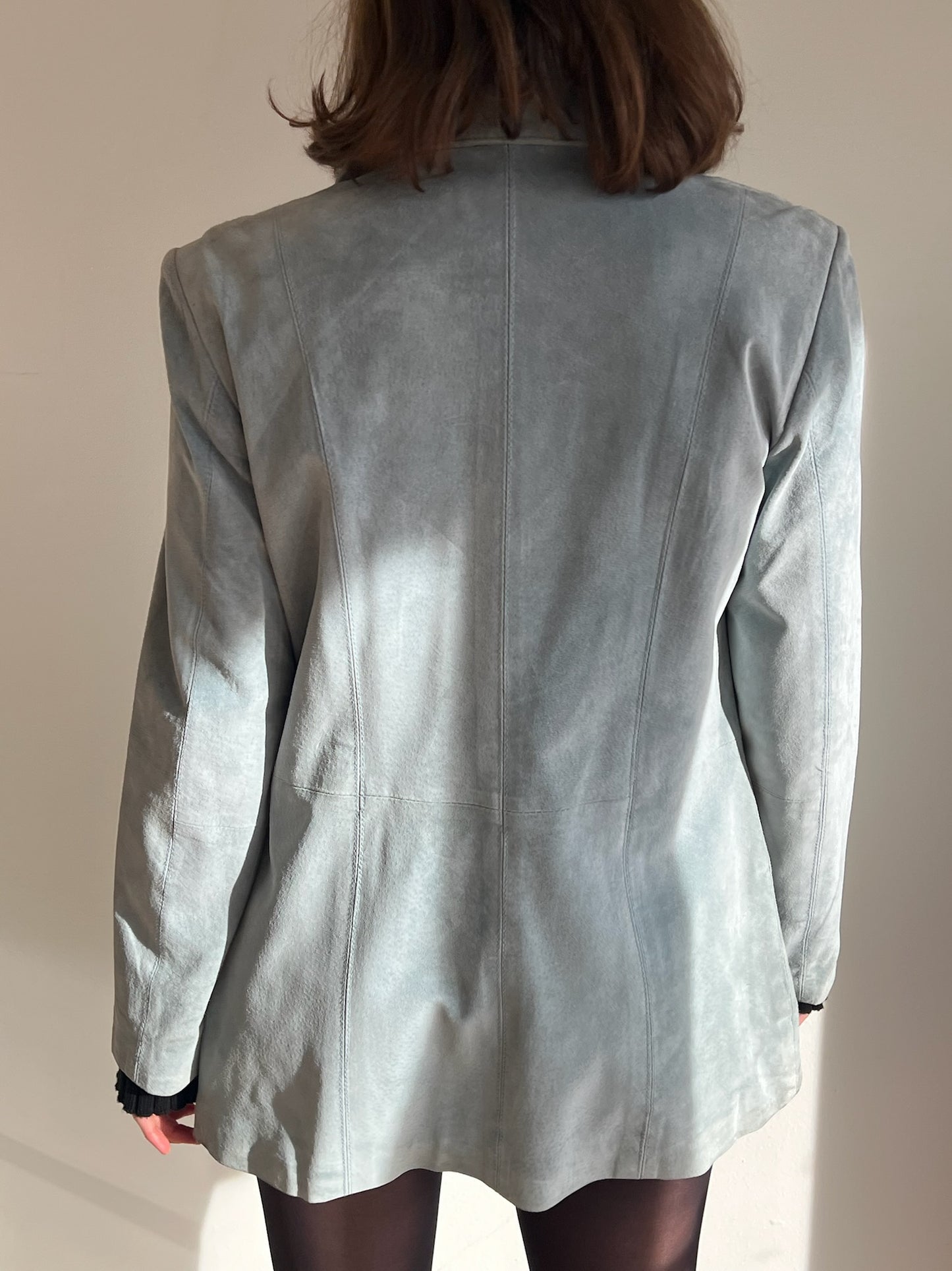 Lovely Vintage Powder Blue Suede Jacket