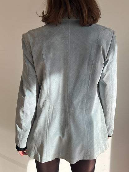 Lovely Vintage Powder Blue Suede Jacket