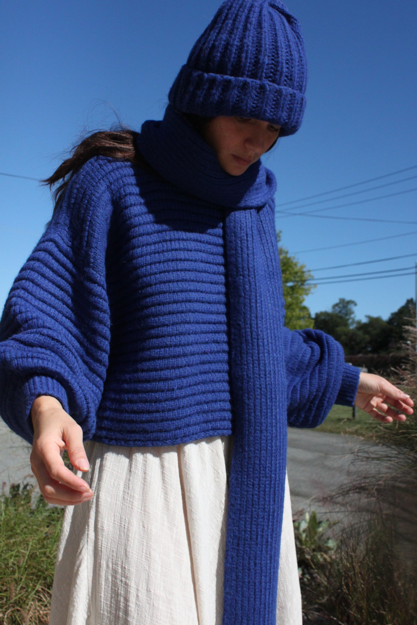 Romy Knitted Alpaca Balloon Sleeve Sweater