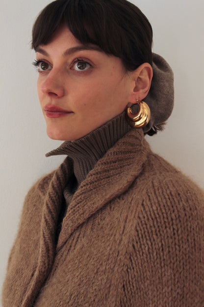 Amazing Vintage Chunky Gold Hoop Earrings