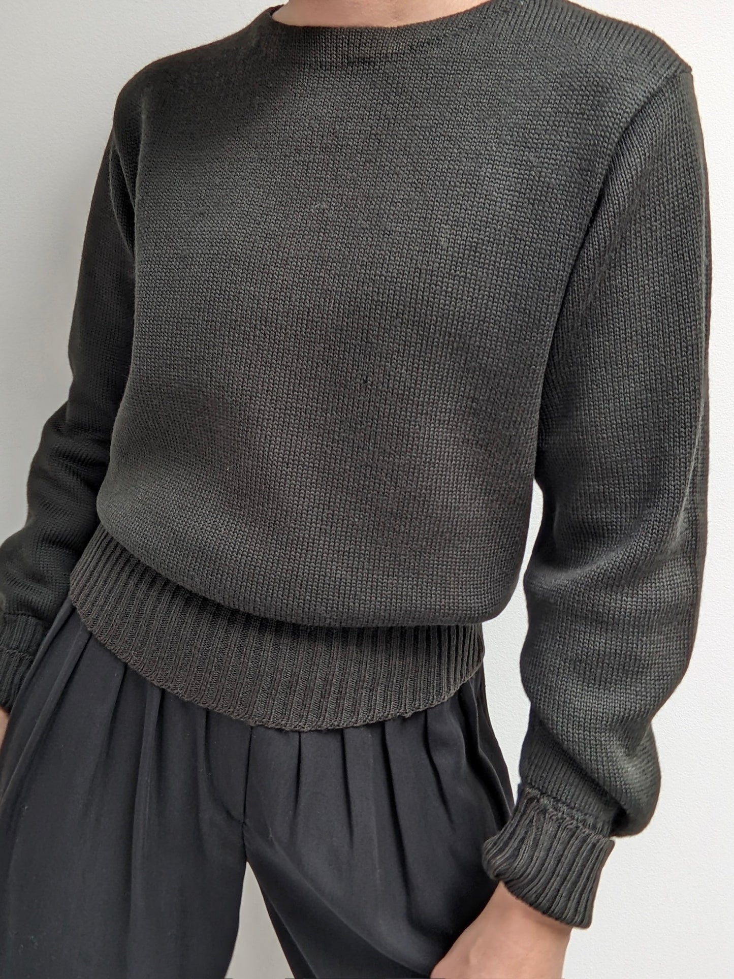 Vintage Deep Olive Wool Sweater