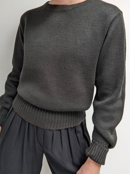 Vintage Deep Olive Wool Sweater