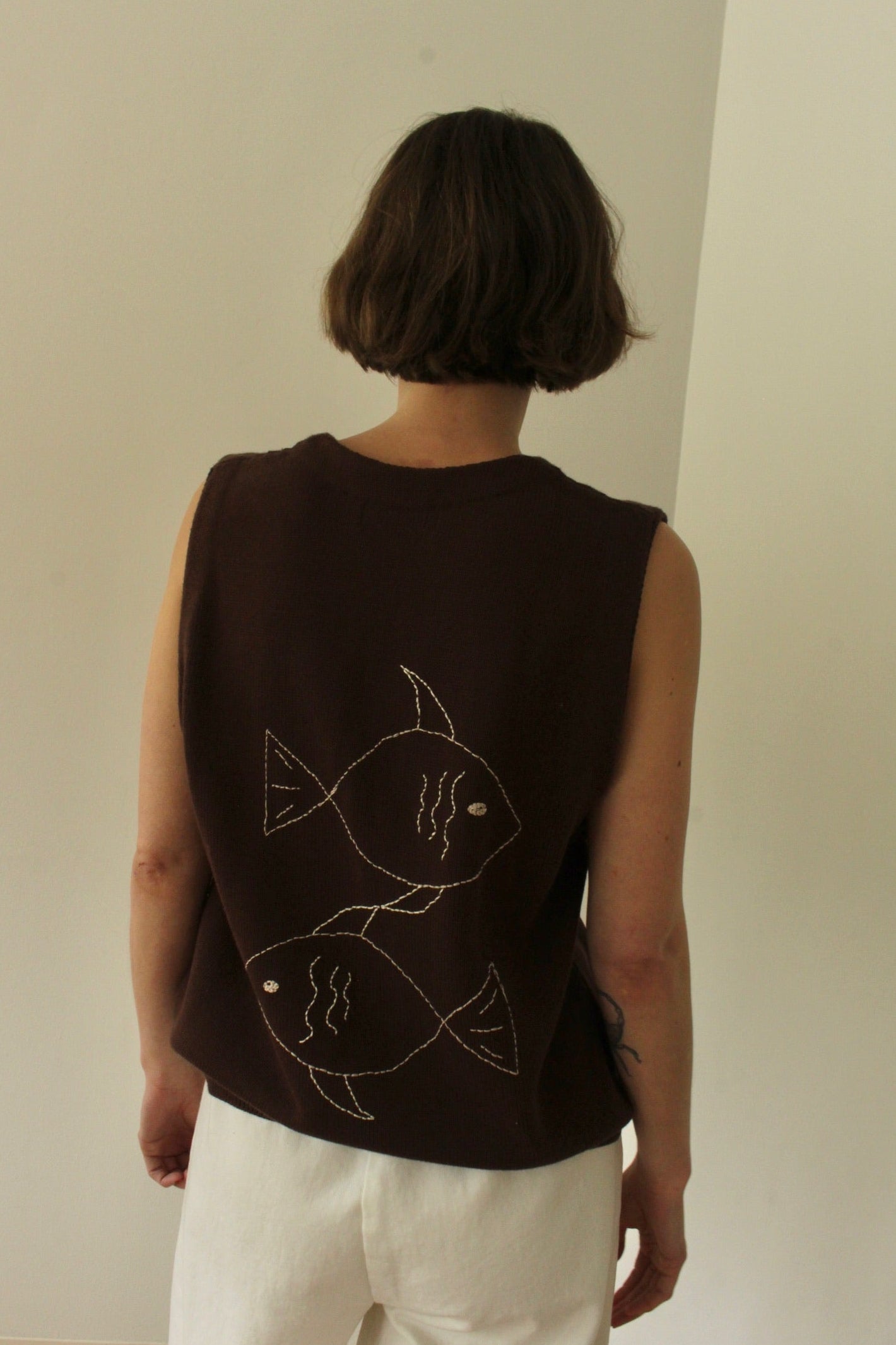Wilson Embroidered Pima Cotton Vest