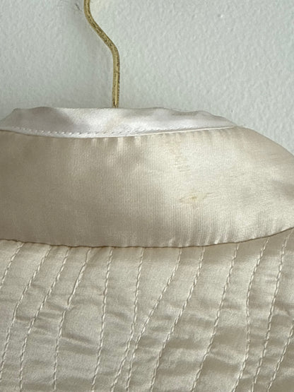 Stunning Vintage Pearl Quilted Silk Jacket