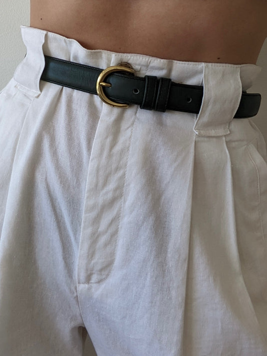 Vintage Coach Green Leather Belt