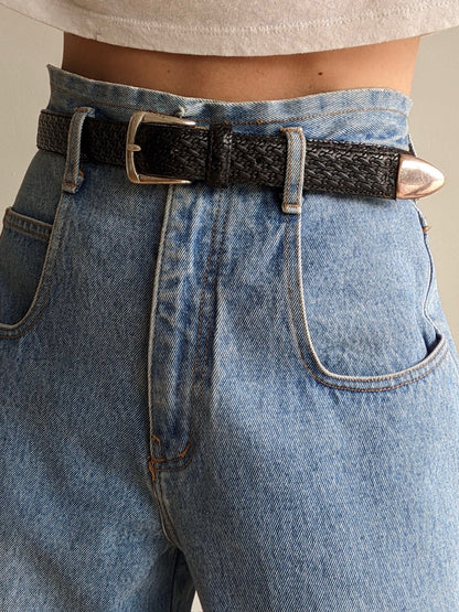 Vintage Ink Woven Leather Belt