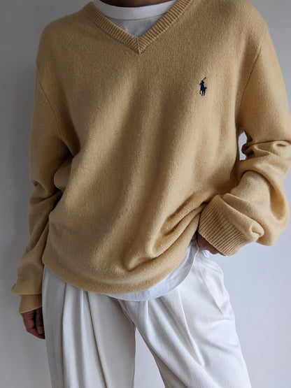 Vintage Ralph Lauren Lemon Lambswool Sweater