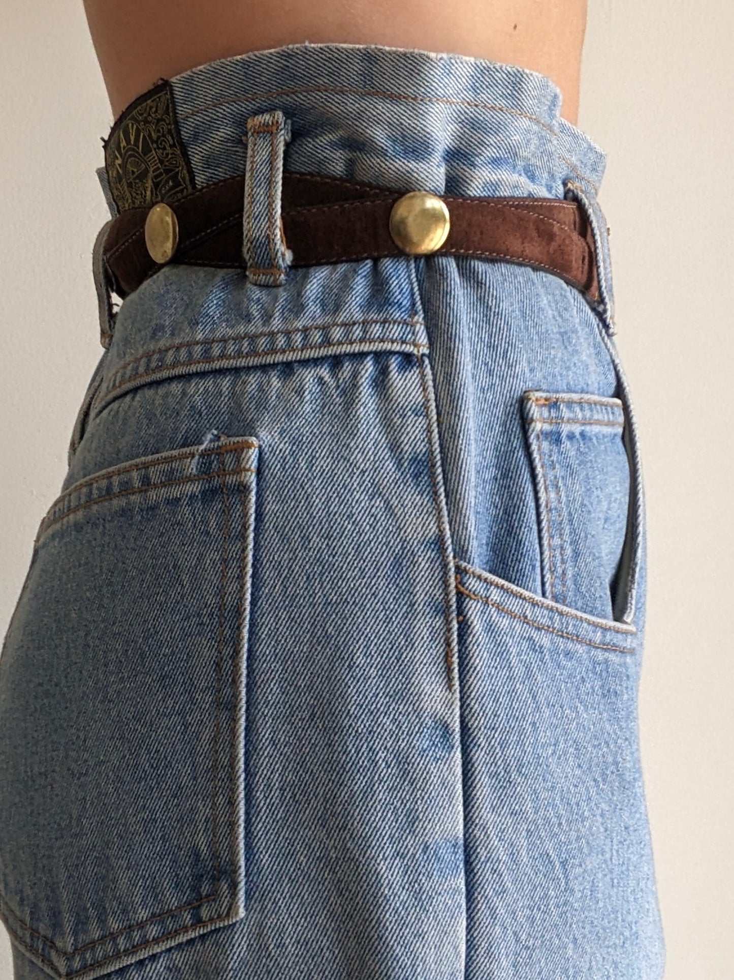 Vintage Intertwined Cocoa Suede Belt