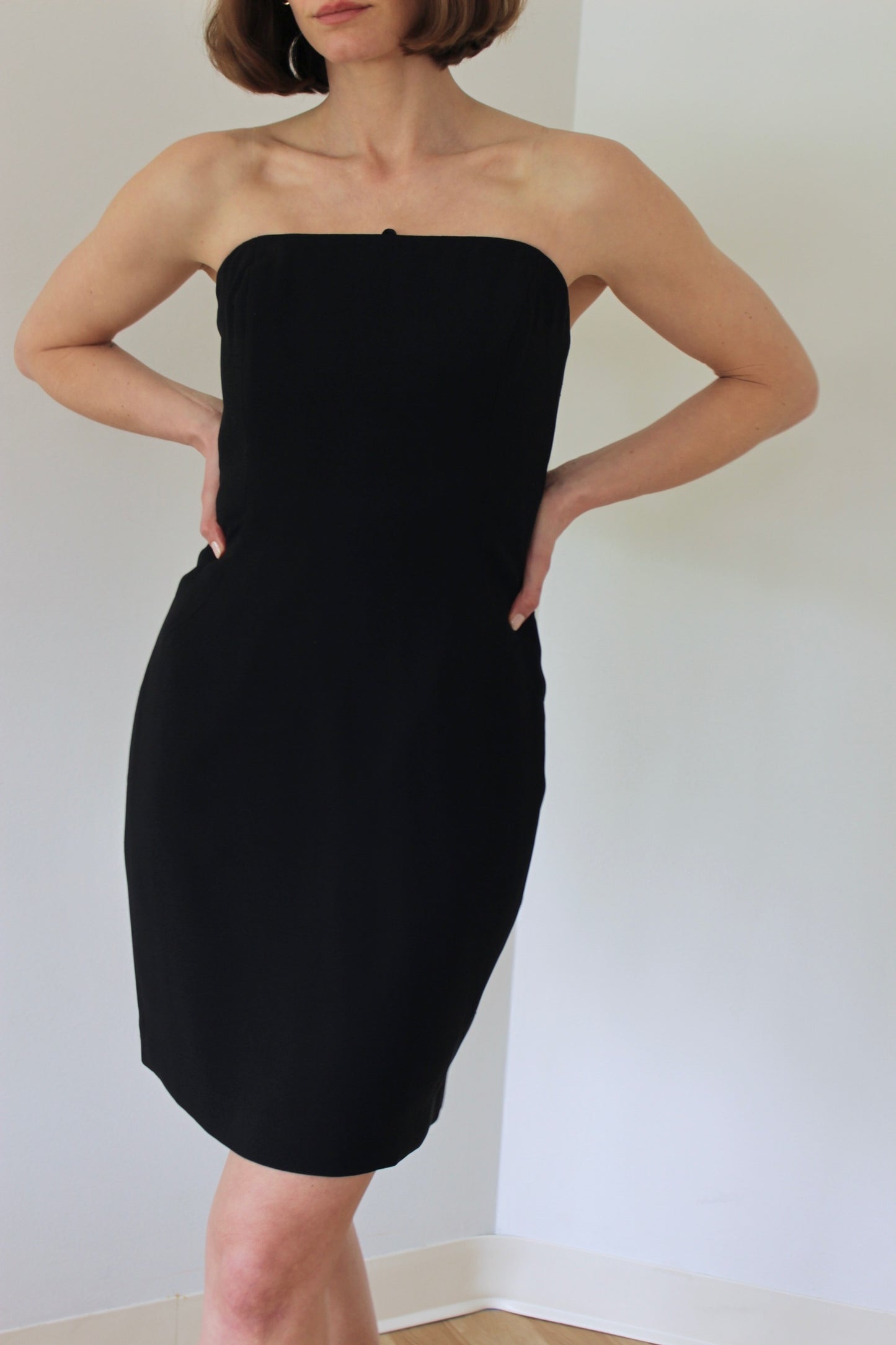 90s Caviar Strapless Mini Dress